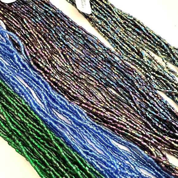 VTG 5 Deadstock Multistrand Czech Bead Necklaces - Picture 2 of 3